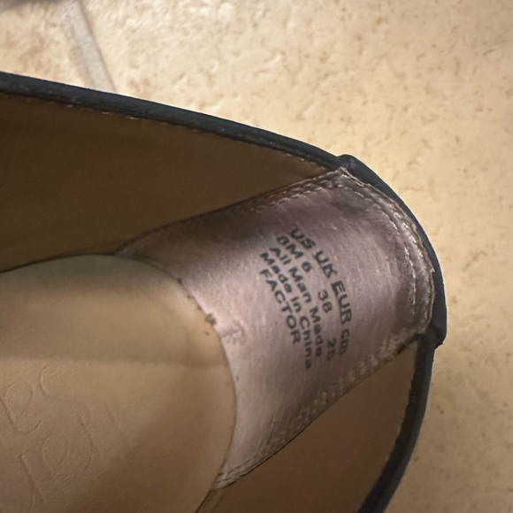 Franco Sarto Black Perforated Loafers - Picture 4 of 8